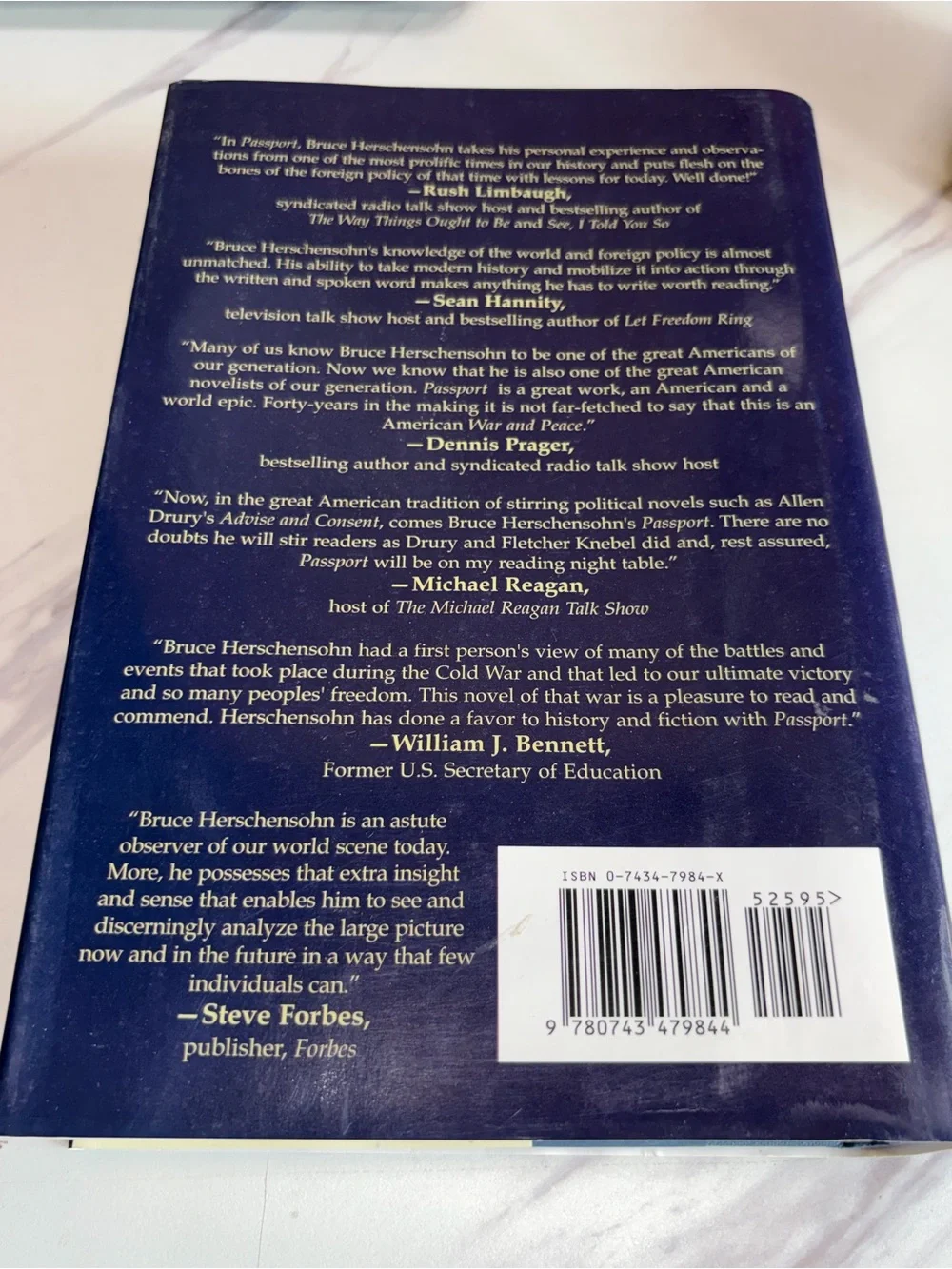 🔥 Bruce Herschensohn Passport Signed 1st Printing 2003 Hardcover Cold War Novel🔥